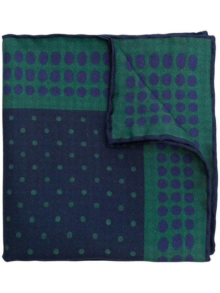 Canali Polka Dot Scarf - Grey