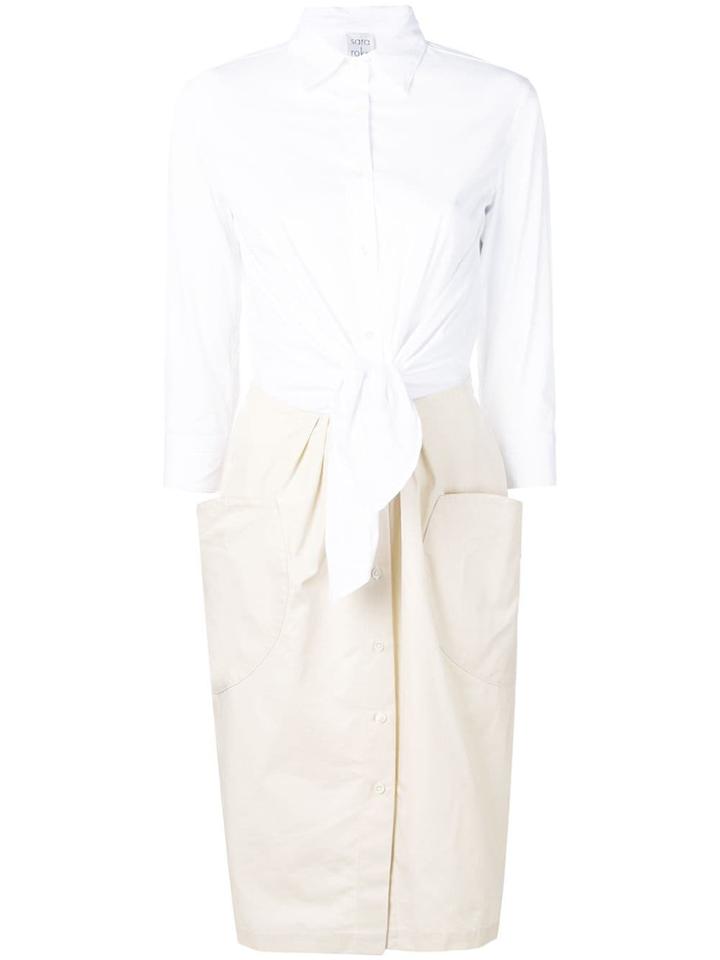 Sara Roka Pauless Shirt Dress - White