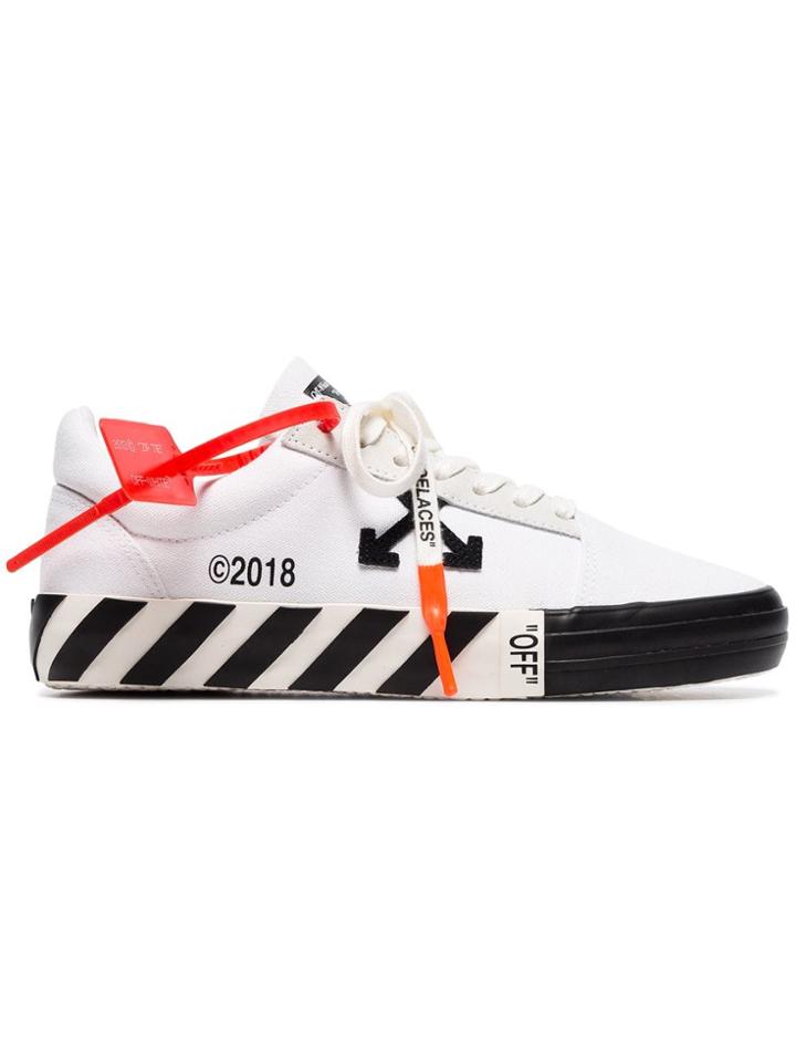 Off-white White Vulcanised Low Top Canvas Sneakers