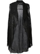 Salvatore Santoro - Perforated Sleeveless Coat - Women - Leather - 42, Black, Leather