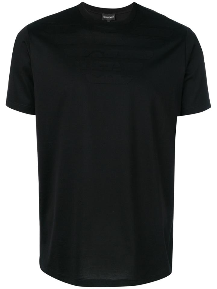 Emporio Armani Tonal Eagle Logo T-shirt - Black