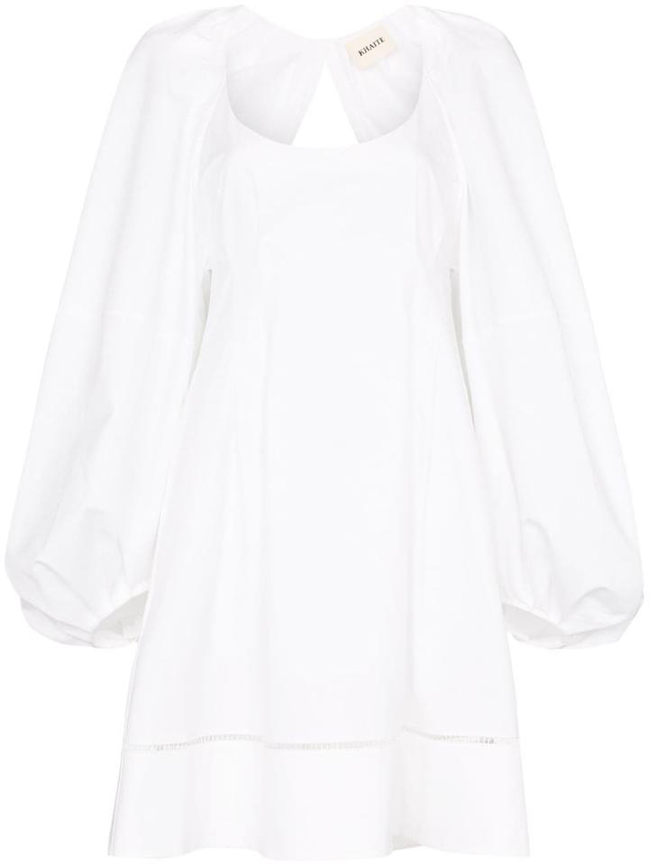 Khaite Madison Puff Sleeve Dress - White