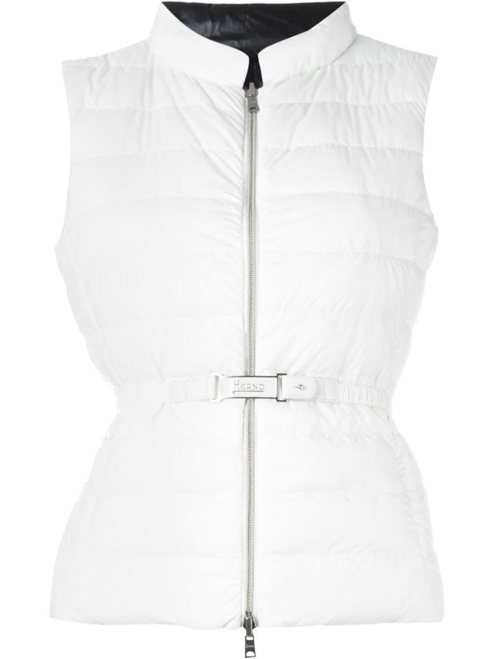 Herno Reversible Puffer Gilet, Women's, Size: 40, White, Polyamide/polyurethane/feather Down