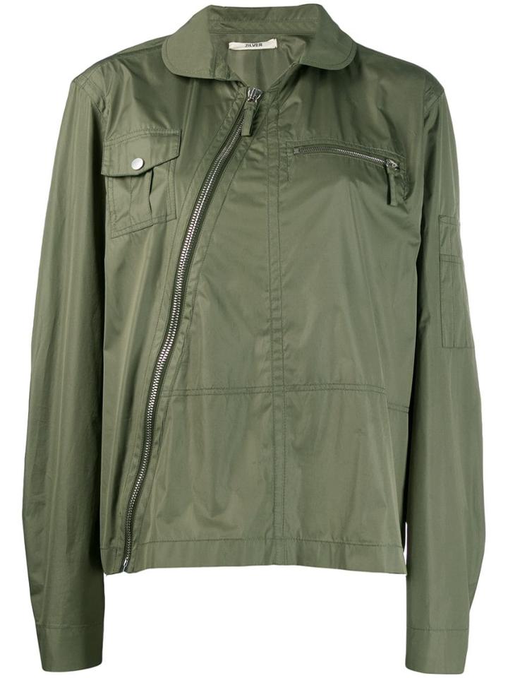 Zilver Button-down Shirt In Bci Cotton - Green