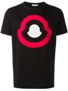 Moncler Logo Print T-shirt, Men's, Size: Medium, Black, Cotton