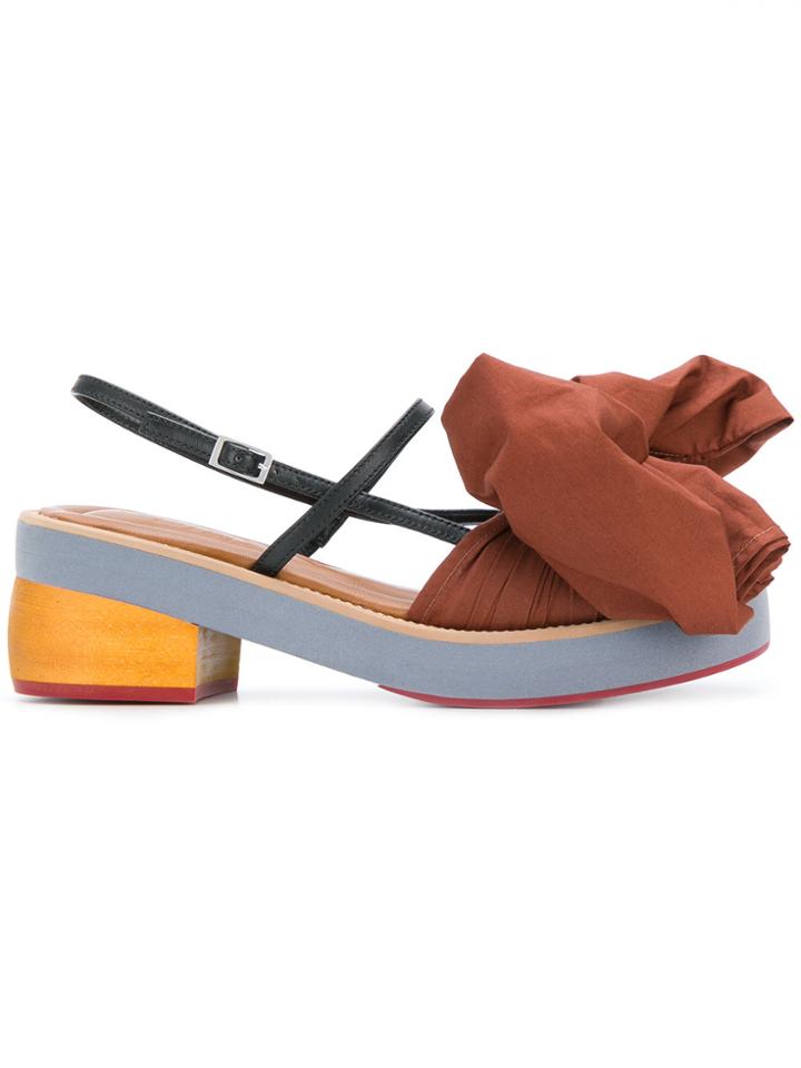 Marni Bow Embellished Sandals - Multicolour