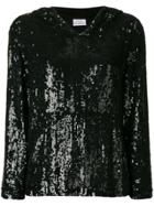 P.a.r.o.s.h. Oversized Sequinned Hoodie - Black