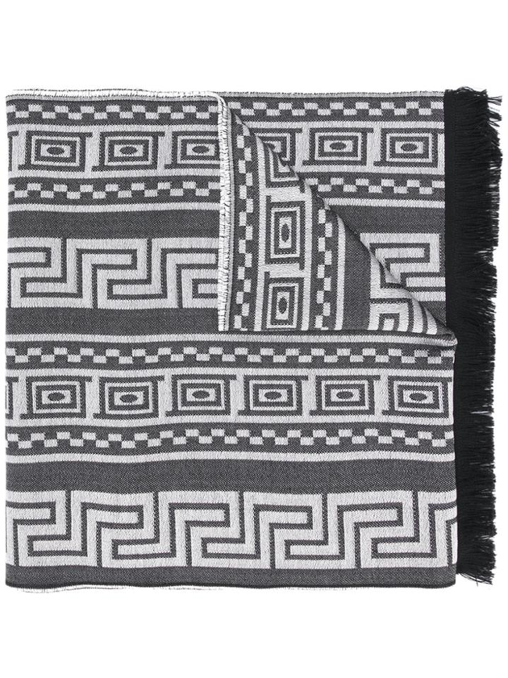 Versace Greca Medusa Logo Scarf - Black