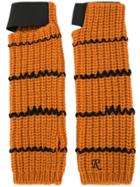 Raf Simons Contrast Knitted Gloves - Yellow & Orange