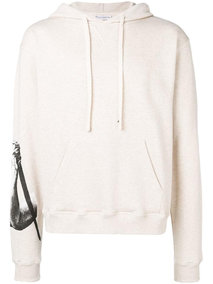 Jw Anderson Printed Hoodie - White