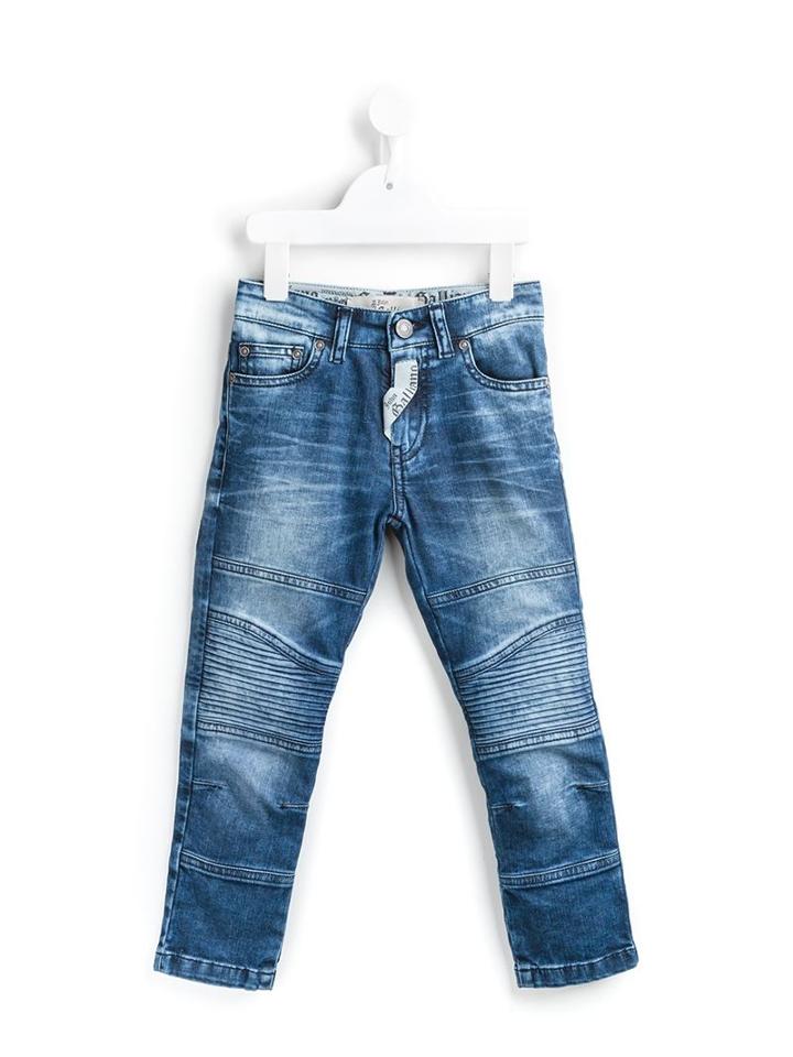 John Galliano Kids Ribbed Knee Jeans, Girl's, Size: 12 Yrs, Blue