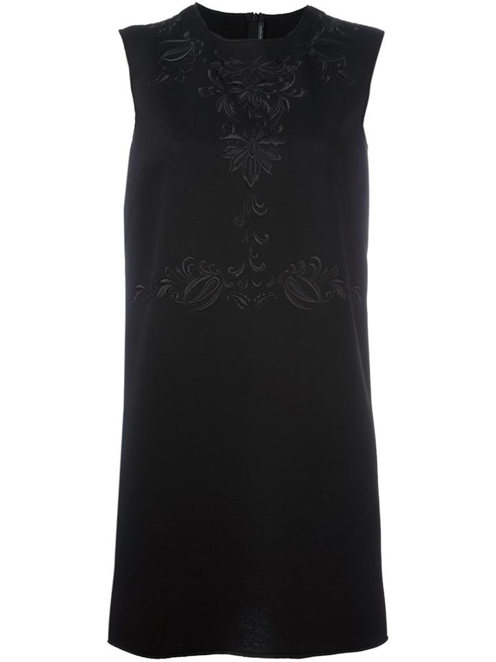 Ermanno Scervino Floral Embroidered Dress, Women's, Size: 42, Black, Viscose