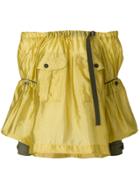 Sacai Luck Off-shoulder Blouse - Yellow & Orange