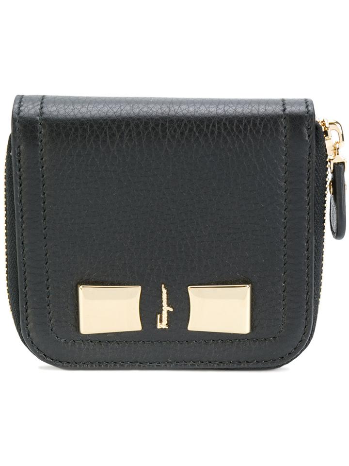 Salvatore Ferragamo Zip Saddle Purse - Black