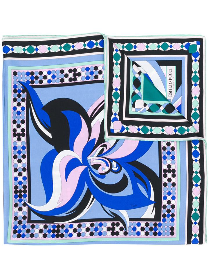 Emilio Pucci Abstract Print Scarf - Pink & Purple
