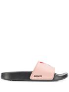Axel Arigato Bird Embroidered Sliders - Neutrals