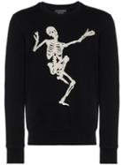 Alexander Mcqueen Dancing Skeleton Embroidered Sweatshirt - Black