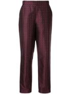Layeur All-over Pattern Trousers - Red