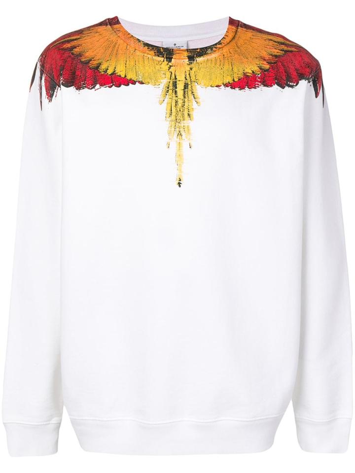 Marcelo Burlon County Of Milan Feather Print Sweatshirt - White