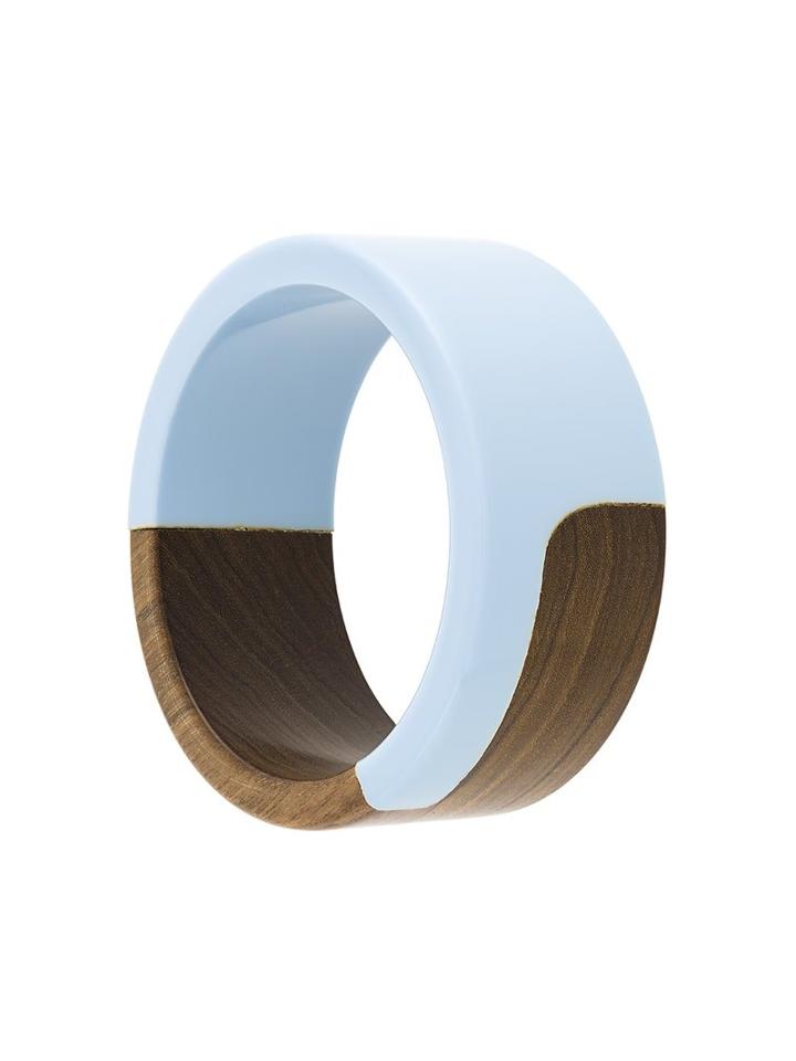 Marni Wood And Resin Cuff, Women's, Blue
