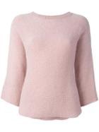 Masscob Three-quarter Sleeve Jumper, Women's, Size: Large, Pink/purple, Nylon/wool/alpaca
