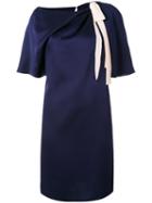 Lanvin - Neck Tie Dress - Women - Silk/acetate/viscose - 40, Blue, Silk/acetate/viscose