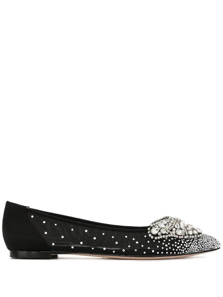 Badgley Mischka Quinn Butterfly Ballerinas - Black