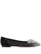 Badgley Mischka Quinn Butterfly Ballerinas - Black