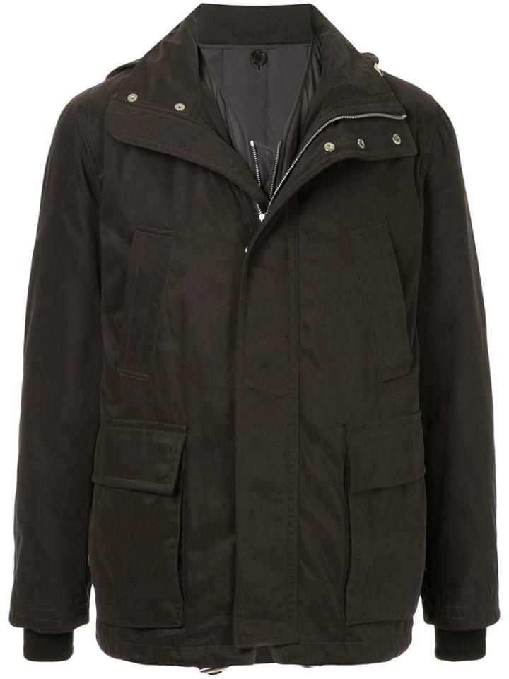 Cerruti 1881 Field Hooded Jacket - Black