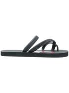 Neil Barrett Lightning Bolt Flip Flops - Black