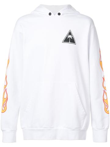 Palm Angels Palms & Flames Hoodie - White
