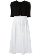 Rossella Jardini Colour Block Dress, Women's, Size: 42, White, Cotton/viscose/spandex/elastane