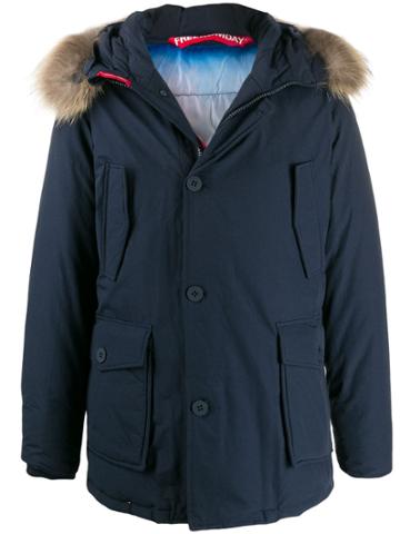Freedomday Hooded Padded Coat - Blue