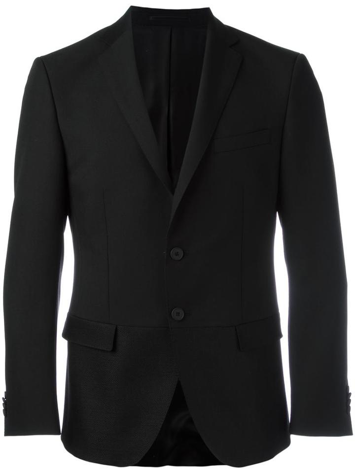 Button Up Blazer, Men's, Size: 46, Black, Virgin Wool/mohair/cupro, Boss Hugo Boss