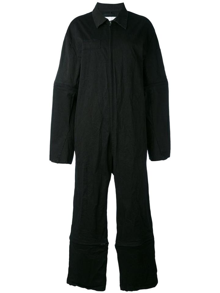Nelly Johansson - Two-way Zip Jumpsuit - Women - Cotton/elastodiene - 2, Black, Cotton/elastodiene