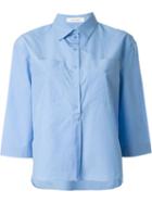 Cédric Charlier 3/4 Sleeves Semi-cutaway Neck Shirt