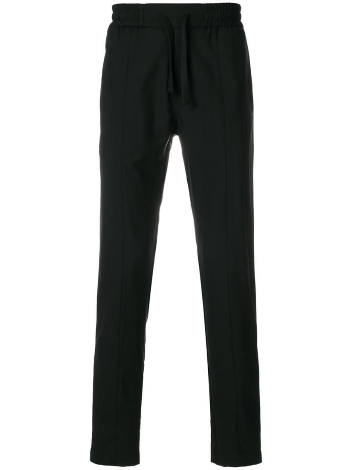 Christian Pellizzari Drawstring Fitted Trousers - Black