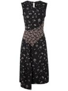 Etro Multi Print Asymmetric Dress, Women's, Size: 40, Black, Silk