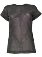 Rag & Bone Sheer Round Neck T-shirt - Black