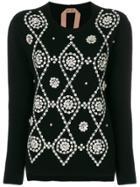 No21 Button Embellished Jumper - Black
