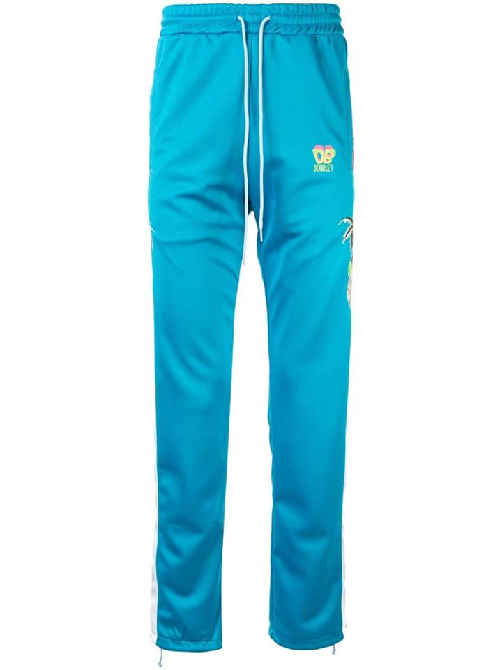 Doublet Embroidered Track Trousers - Blue