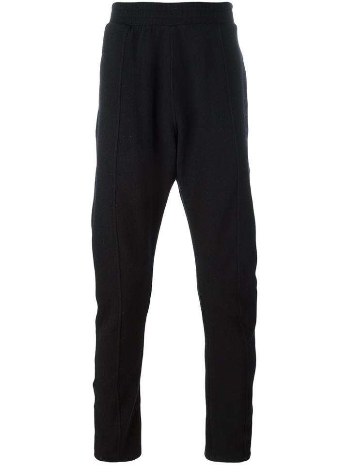 Ann Demeulemeester Grise Drop Crotch Pants, Men's, Size: Medium, Black, Cotton/nylon/wool