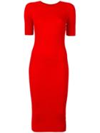 Alexander Wang Piercing Detailed Dress, Women's, Size: Medium, Red, Cotton/polyamide/spandex/elastane