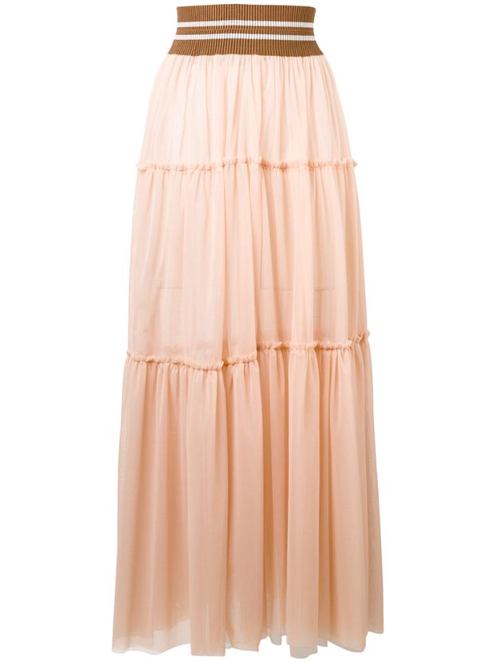 Circus Hotel Paneled Tulle Skirt - Nude & Neutrals