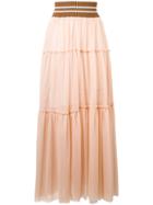 Circus Hotel Paneled Tulle Skirt - Nude & Neutrals