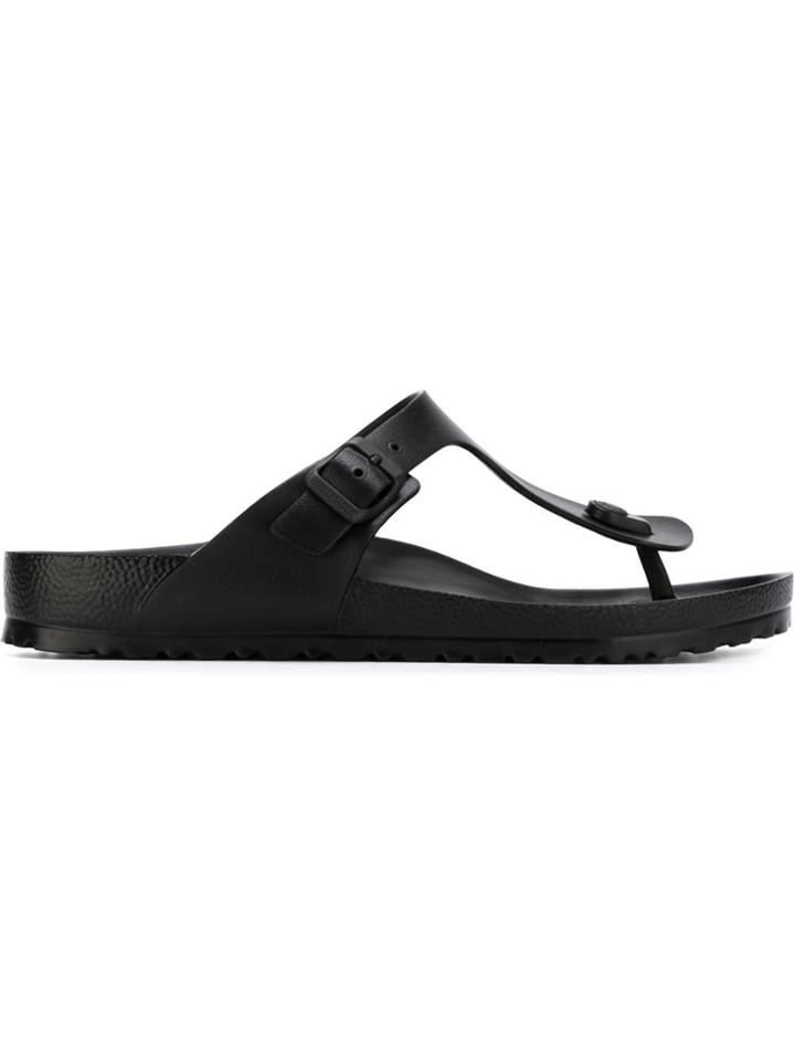 Birkenstock Buckled T-bar Sandals - Black