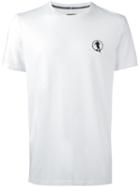 Dirk Bikkembergs Logo Chest Print T-shirt, Men's, Size: Medium, White, Cotton/spandex/elastane