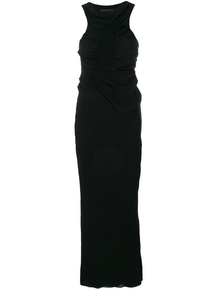 Haider Ackermann Ruched Midi Dress - Black