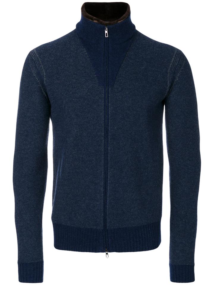 Loro Piana Zipped Cardigan - Blue
