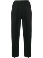 Courrèges High-waisted Cropped Trousers - Black